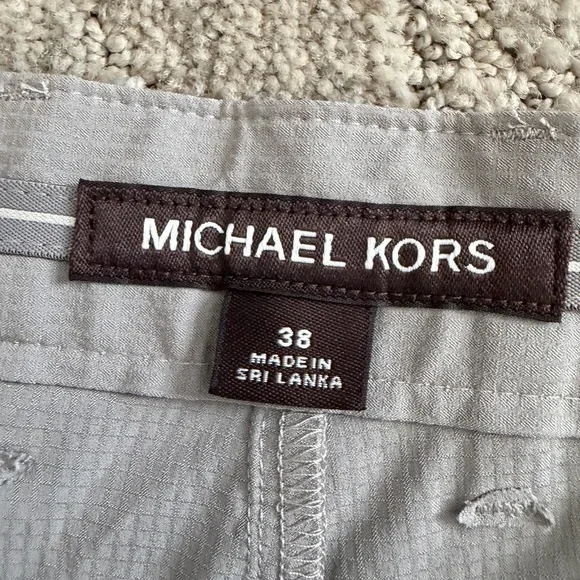 Michael Kors Light Gray Flat Front Shorts - Picture 2 of 5